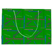 大光沢グリーンクリスマス抱き枕 ラージペーパーバッグ (裏面)