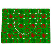 大光沢グリーンクリスマス抱き枕 ラージペーパーバッグ (正面)