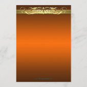 大公妃オレンジスクロールの結婚式メニュー メニュー (裏面)