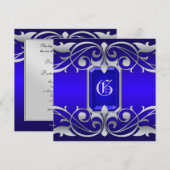 大公妃ブルージェル シルバースクロール 招待状 (正面/裏面)