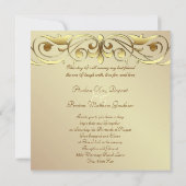大公爵ゴールドメタルスクロール招待状 招待状 (裏面)