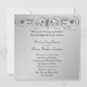 大公爵シルバーメタルスクロール招待状 招待状 (裏面)