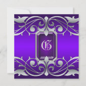 大公爵パープルジュエルスクロール招待状 招待状 (正面)