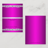 大公爵ピンクのスクロール折り畳みテーブルプレイスカード プレイスカード (正面/裏面)