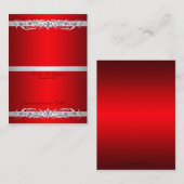 大公爵赤スクロール折り畳みテーブルプレイスカード プレイスカード (正面/裏面)