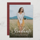 大写真卒業発表 案内状 (正面/裏面)