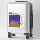 大出生シーンステッカー シール (スーツケース)