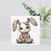 大切なうさぎをテーマにした招待状です 招待状 (スタンド正面)