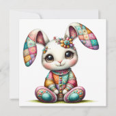 大切なうさぎをテーマにした招待状です 招待状 (正面)