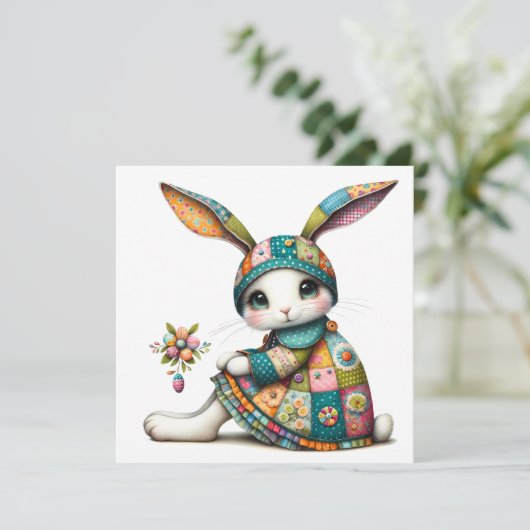 大切なうさぎをテーマにした招待状です 招待状 (スタンド正面)