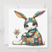 大切なうさぎをテーマにした招待状です 招待状 (正面)