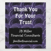 大切なお客様への感謝を込めて モダンサークル ありがとう ワインラベル (シングルラベル)