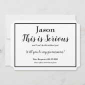 大切なお願い　これは冗談ではない　名誉な選択肢 招待状 (正面)