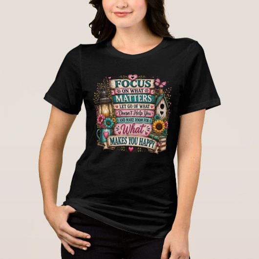 大切なことにフォーカス トライブレンドTシャツ (正面)