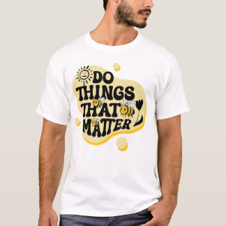 大切なことに集中しよう - ミニマルなモチベーション Tシャツ