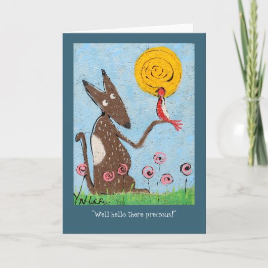 "大切なそこの健康なこんにちは"。 カード (正面)