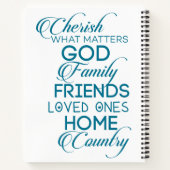 大切なものを大切に ティール ノートブック (裏面)