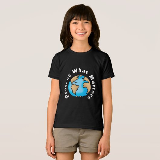 大切なものを守るエコロジーアースデザイン トライブレンドTシャツ (正面全面)