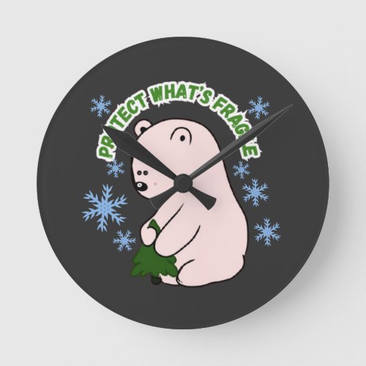 大切なものを守る ラウンド壁時計 (正面)