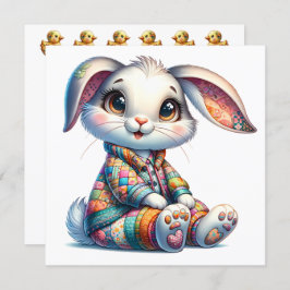 大切なイースターバニー テーマの招待状 招待状