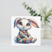 大切なイースター・バニー・テーマの招待状 招待状 (スタンド正面)