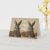 大切なウサギがあなたのもとへ飛び跳ねたいと願っています！カード カード (黄色い花)