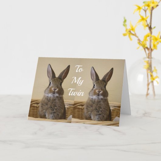 大切なウサギがあなたのもとへ飛び跳ねたいと願っています！カード カード (黄色い花)