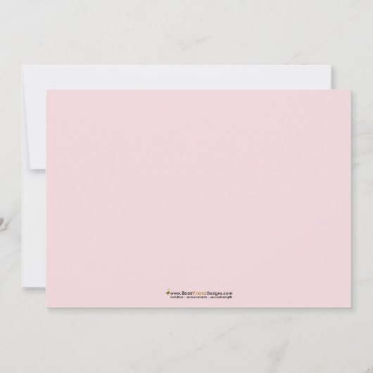 大切なエコー検査のベビーシャワーの招待状(ピンク) 招待状 (裏面)