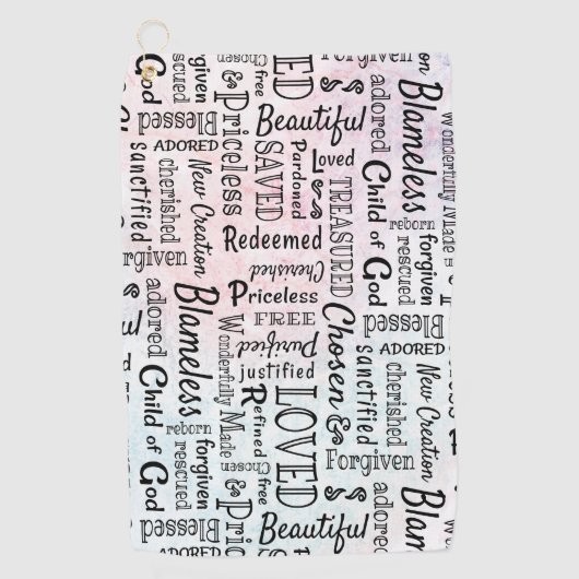 大切なキリスト教の肯定言集 ゴルフタオル (正面)