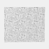 大切なキリスト教の肯定言集 フリースブランケット (正面(横))