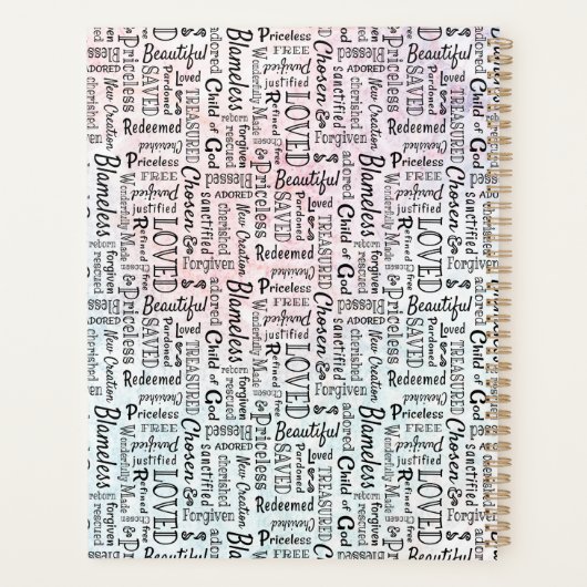 大切なキリスト教の肯定言集 プランナー手帳 (裏面)