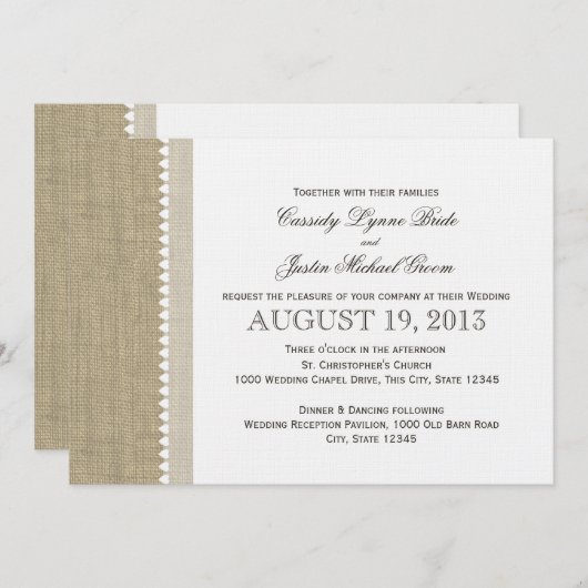 大切なハートとバーラ結婚ップ 招待状 (正面/裏面)