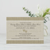 大切なハートと麻の結婚式 招待状 (スタンド正面)