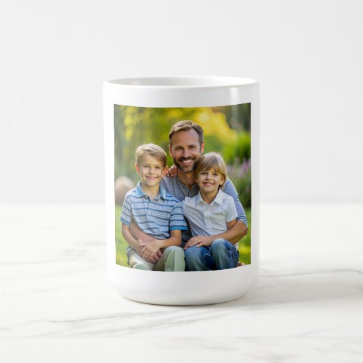 大切なパパの瞬間:カスタム写真 コーヒーマグカップ (中央)