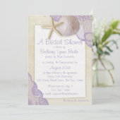 大切なビーチとレースのブライダルシャワー 招待状 (スタンド正面)