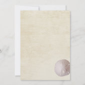 大切なビーチのピンクウェディング 招待状 (裏面)