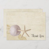 大切なビーチフラットカードサンキュー サンキューカード (正面/裏面)