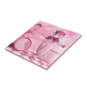 大切なピンクの風変わりなセラミックタイル タイル (側面)