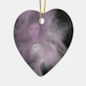 大切なフクロウの天使 セラミックオーナメント (左)