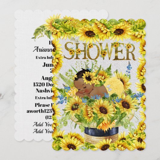 大切なベイビーシャワーのご招待 招待状 (正面/裏面)