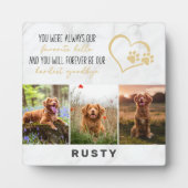 大切なペットのメモリアル ギフト お気に入りの言葉で 最も難しい別れを称える フォトプラーク (正面)
