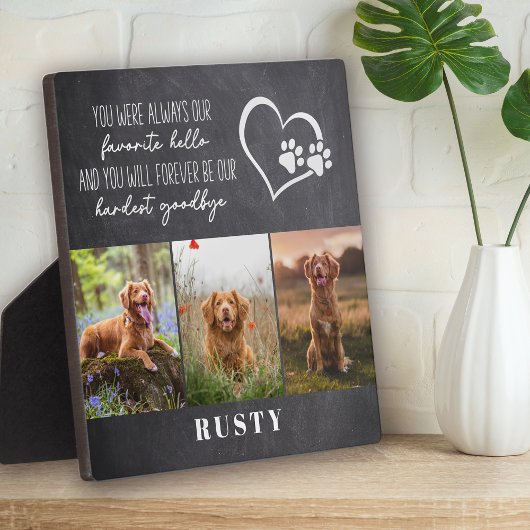 大切なペットのメモリアル フォトプラーク