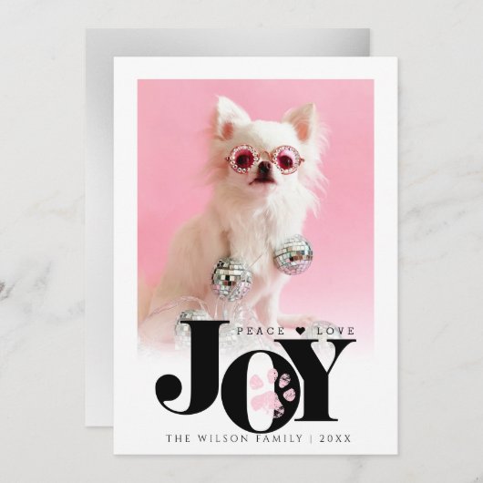 大切なペットの写真で作る JOY ポウプリント シーズンカード (正面/裏面)