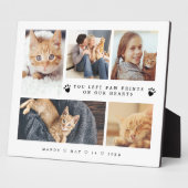 大切なペットの写真を飾るハートの足跡 フォト コラージュ フォトプラーク (側面)