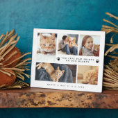 大切なペットの写真を飾るハートの足跡 フォト コラージュ フォトプラーク (側面)