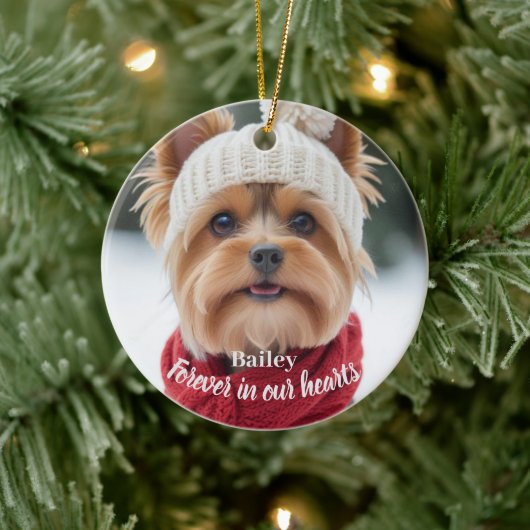 大切なペットの写真を飾る追悼オルナメント セラミックオーナメント (ツリー)