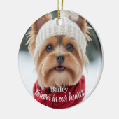 大切なペットの写真を飾る追悼オルナメント セラミックオーナメント (左)