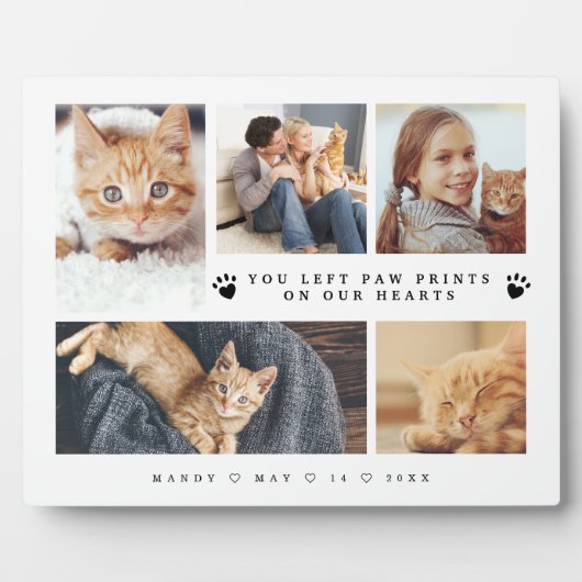 大切なペットの写真を飾る「心に爪痕を残してくれた」フォトコラージュ フォトプラーク (正面)