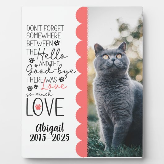 大切なペットの思い出記念写真 フォトプラーク (正面)