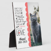 大切なペットの思い出記念写真 フォトプラーク (側面)